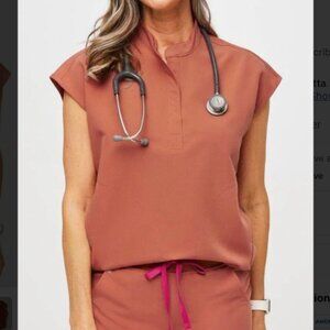 FIGS Rafaela Oversized Scrub Top - XXL - EUC - Terracotta